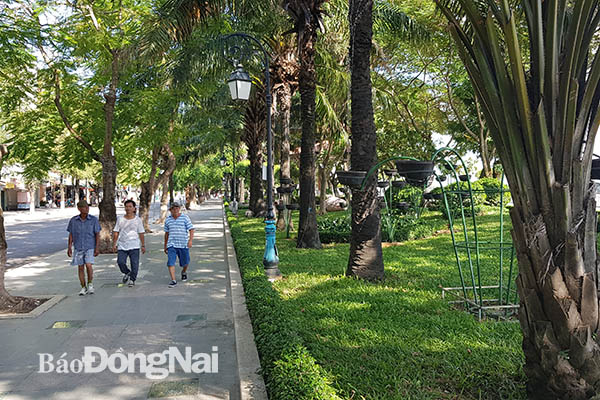 Một góc không gian xanh - sạch - đẹp tại công viên Nguyễn Văn Trị (TP.Biên Hòa)