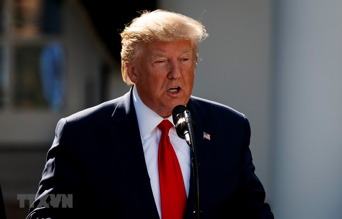 Trong ảnh: Tổng thống Mỹ Donald Trump phát biểu tại một sự kiện ở Washington, DC ngày 29-8-2019. (Nguồn: THX/TTXVN)