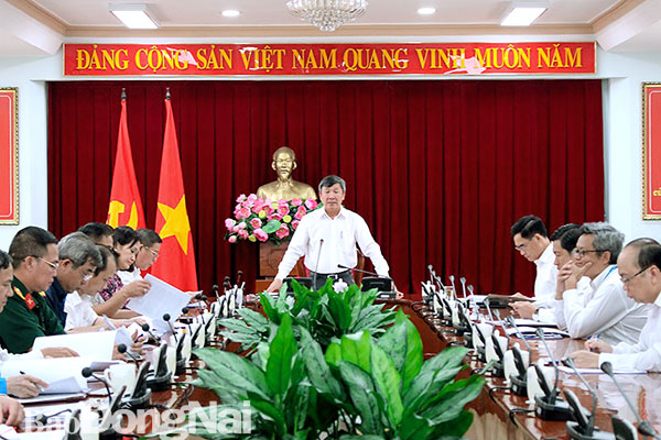 Phó bí thư thường trực Tỉnh ủy kết luận hội nghị. Ảnh: N. Hà