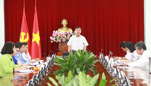 Phó bí thư Thường trực Tỉnh ủy Hồ Thanh Sơn phát biểu chỉ đạo