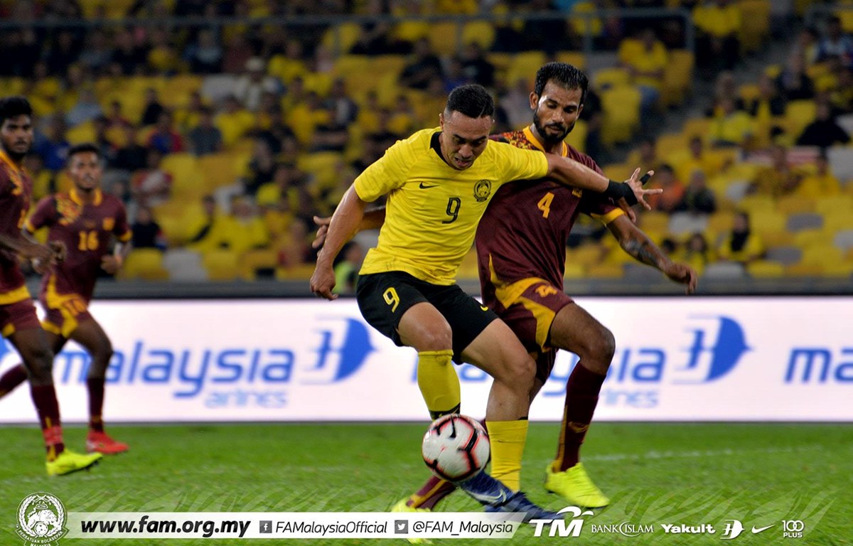 Tuyển Malaysia thắng đậm 6-0 trước Sri Lanka ở trận giao hữu tối 5-10 nhờ lối tấn công biên áp đảo. (Ảnh: FAM)