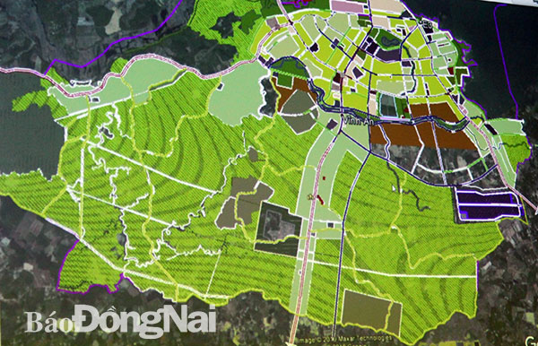 Bản đồ điều chỉnh quy hoạch xây dựng thị trấn Vĩnh An
