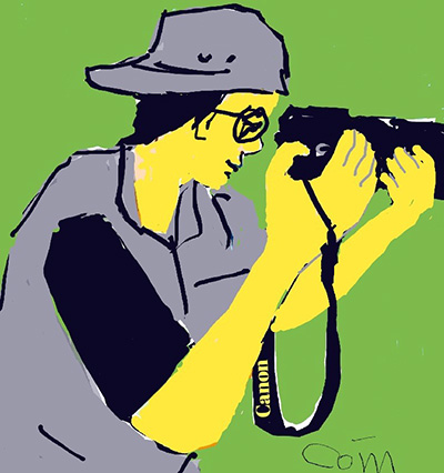 Chân dung tự họa của nhà văn Đào Sỹ Quang