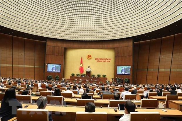 Một phiên họp tại Kỳ họp thứ 8, Quốc hội khóa XIV. (Ảnh: Văn Điệp/TTXVN)