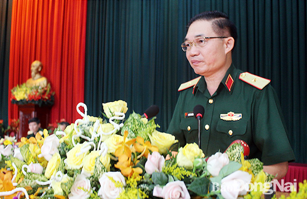 Trưởng ban chỉ đạo hội thảo, Thiếu tướng, TS. Nguyễn Hoàng Nhiên phát biểu