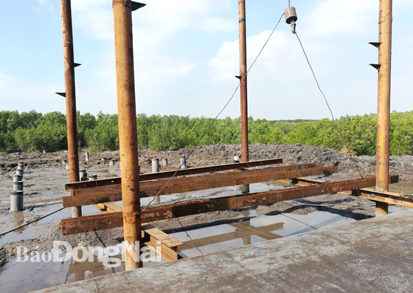 Cảng Phước An trên hệ thống sông Thị Vải được UBND tỉnh cấp giấy chứng nhận đầu tư từ năm 2009 nhưng hiện nay việc triển khai xây dựng vẫn rất chậm. Ảnh: Phạm Tùng