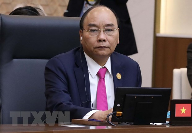 Thủ tướng Nguyễn Xuân Phúc tại hội nghị. (Ảnh: Thống Nhất/TTXVN)