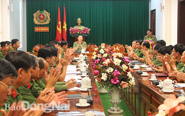 Công an tỉnh tổ chức lễ công bố Thư khen của Bí thư Tỉnh ủy đối với lực lượng công an.