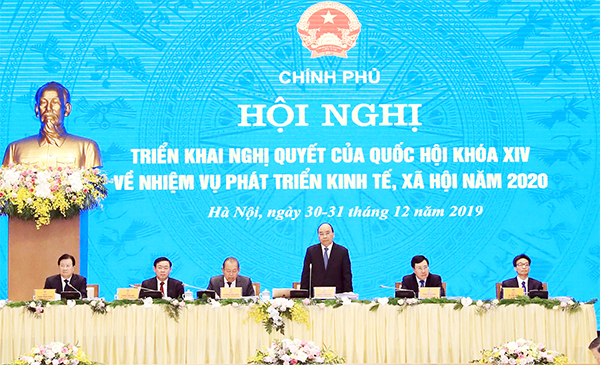 Thủ tướng Chính phủ  Nguyễn Xuân Phúc phát biểu tại hội nghị