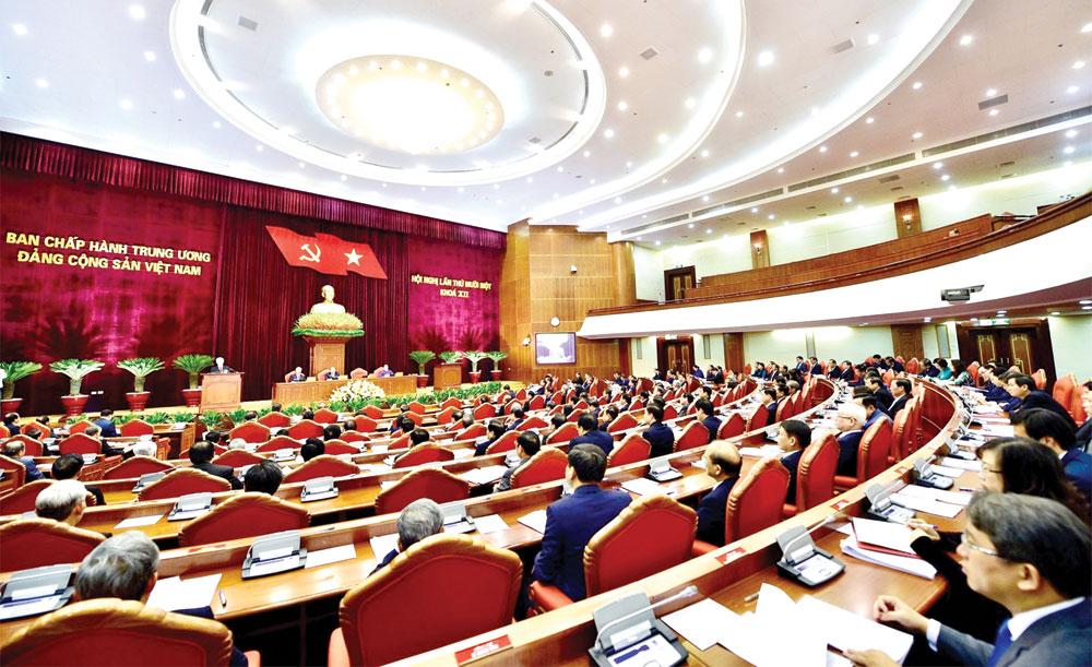 Hội nghị lần thứ 11 Ban Chấp hành Trung ương Đảng khóa XII (tháng 10-2019) thảo luận, cho ý kiến về các văn kiện chính trị quan trọng trình Đại hội XIII của . Ảnh: VGP     