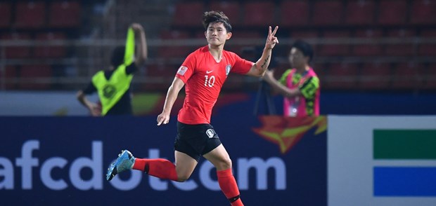  Lee Dong-Kyeong sắm vai người hùng của U23 Hàn Quốc. (Nguồn: AFC)