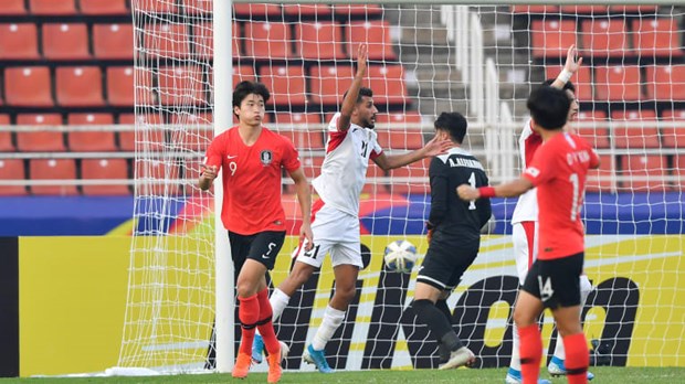  Cho Gue-Sung ghi bàn mở tỷ số cho U23 Hàn Quốc. (Nguồn: AFC)