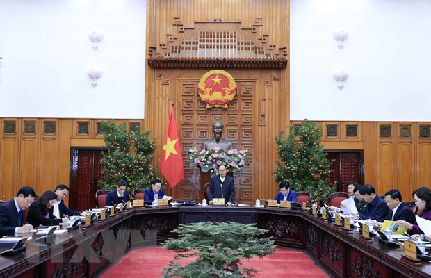  Thủ tướng Nguyễn Xuân Phúc phát biểu chỉ đạo. (Ảnh: Thống Nhất/TTXVN)