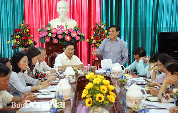 Phó chủ tịch HĐND tỉnh Nguyễn Sơn Hùng phát biểu tại buổi giám sát