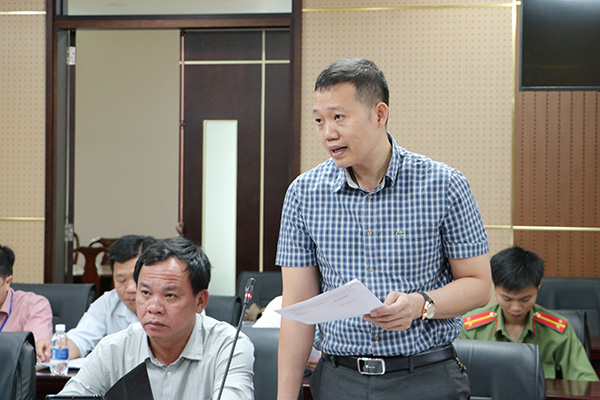 Ông Nguyễn Phong An, Phó chủ tịch UBND H.Long Thành phát biểu tại buổi làm việc