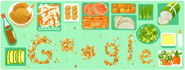 Hình ảnh bánh mì Việt Nam trên Google Doodle. Ảnh: Google
