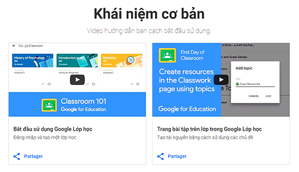 Video hướng dẫn sử dụng Lớp học (Classroom) trong bộ công cụ G Suite for Education