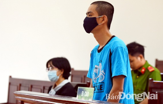 Bị cáo Nguyễn Công Lâm tại phiên tòa xét xử