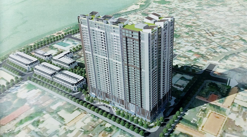 Mô hình tòa nhà trung tâm thương mại và chung cư Tập đoàn Vingroup dự tính đầu tư tại P.Hòa Bình, TP.Biên Hòa