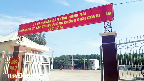 Khu cách ly Trường trung cấp Cảnh sát Nhân dân VI, đóng tại xã An Phước, H.Long Thành