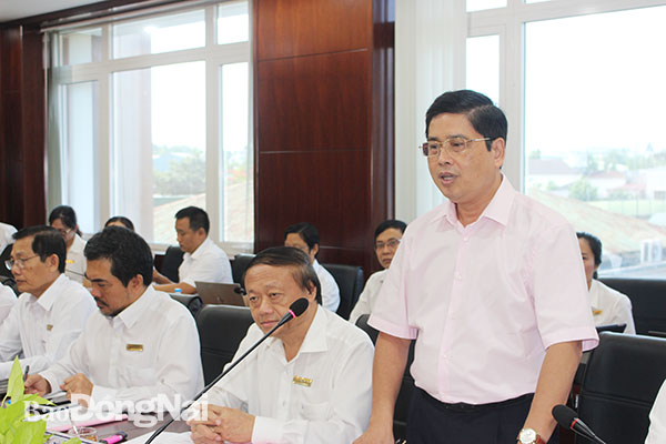 Ông Võ Quang Lâm Tổng giám đốc Tập đoàn Điện lực Việt Nam phát biểu tại buổi làm việc