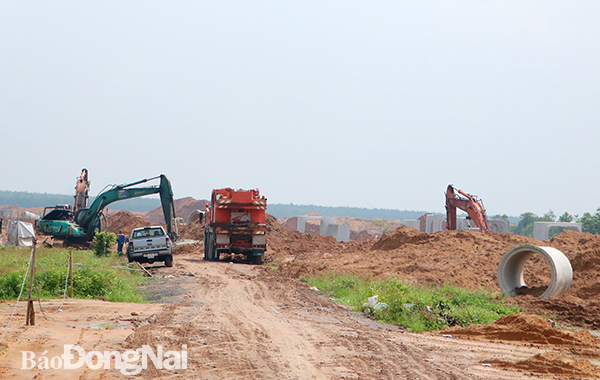 Thi công khu tái định cư Lộc An - Bình Sơn để bố trí tái định cư cho người dân vùng dự án Sân bay Long Thành