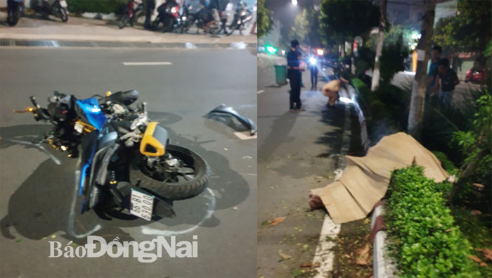 Hiện trường vụ tai nạn giao thông.