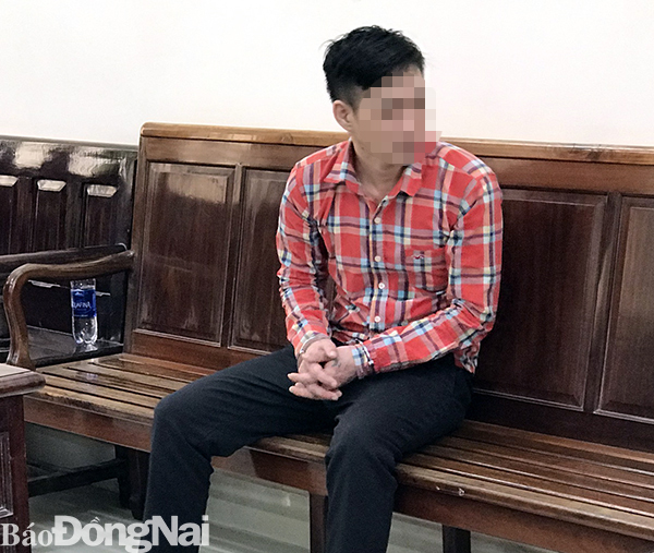 Bị cáo Võ Minh Trung tại phiên tòa xét xử