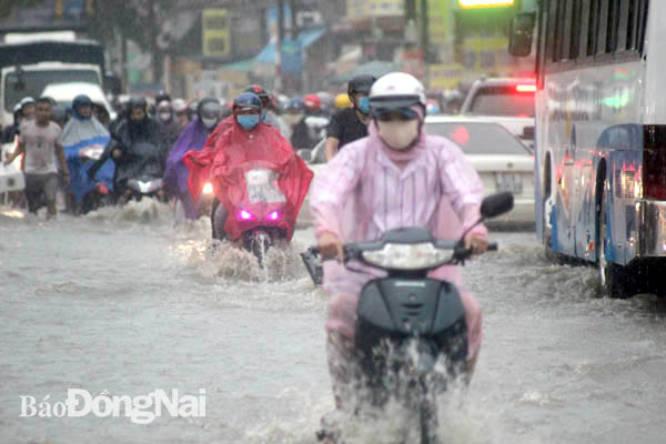 Khu vực Cổng 11 (TP.Biên Hòa) thường xuyên xảy ra ngập nước khi trời có mưa lớn