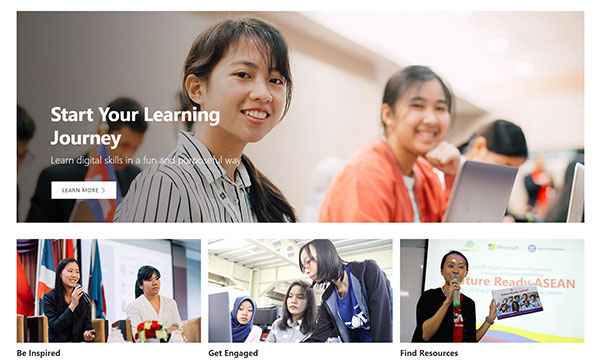Trang web Future Ready ASEAN. Ảnh chụp màn hình
