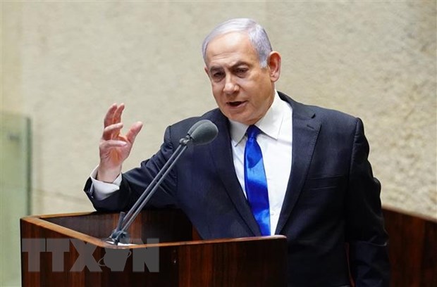 Thủ tướng Israel Benjamin Netanyahu phát biểu tại cuộc họp ở Jerusalem Ảnh: AFP/TTXVN