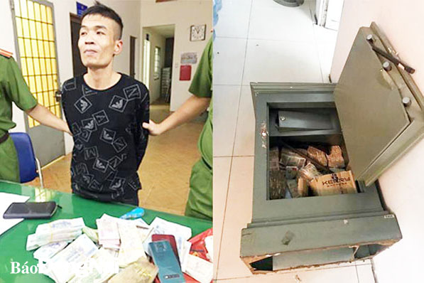 Đối tượng cùng tang vật trong vụ trộm tại Cửa hàng FPT Shop (thuộc P.Tam Hòa, TP.Biên Hòa)  được Đội Xung kích phòng chống tội phạm và hỗ trợ giao thông TP.Biên Hòa hỗ trợ bắt giữ