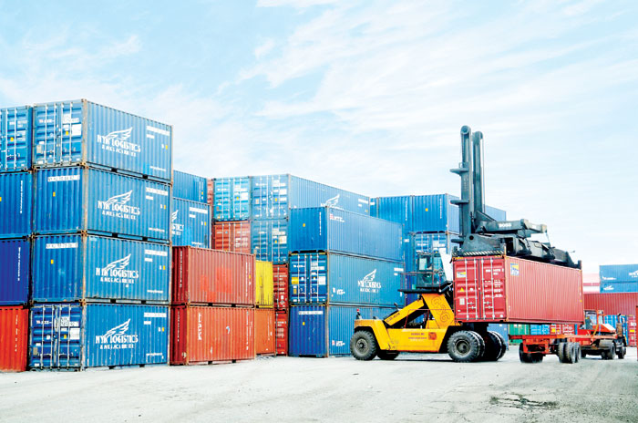 Bốc dỡ hàng hóa xuất, nhập khẩu tại cảng Đồng Nai. Ảnh: CTV