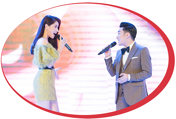 2 ca sĩ Kiwi và Quang Hà rất ăn ý khi hát song ca nhạc trữ tình