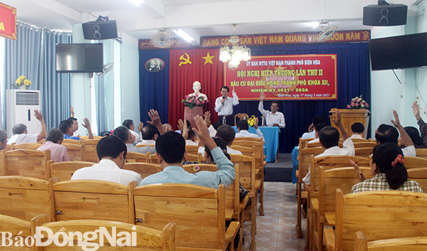  Ban thường trực Ủy ban MTTQ Việt Nam TP.Biên Hòa tổ chức hội nghị hiệp thương lần 2 vào chiều ngày 17-3