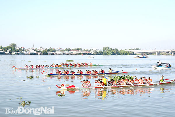 Môi trường sông nước - một trong những yếu tố cơ bản góp phần làm nên bản sắc văn hóa Việt Nam Trong ảnh: Đua thuyền trên sông Đồng Nai. Ảnh: Huy Anh