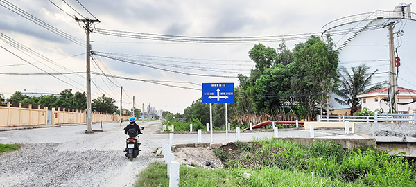Một đoạn tuyến được dự kiến đầu tư trên đường liên cảng H.Nhơn Trạch. Ảnh: P.Tùng