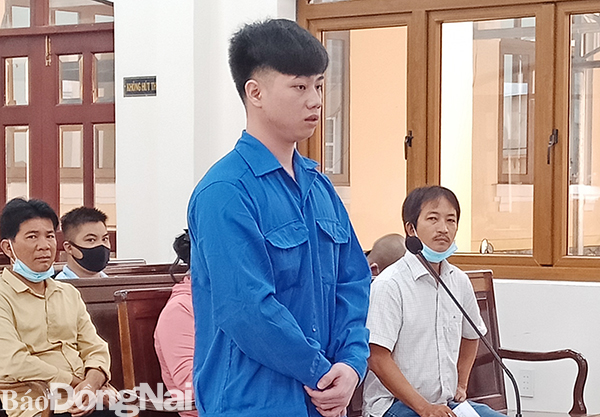  Bị cáo Nguyễn Thanh Trung tại phiên tòa xét xử