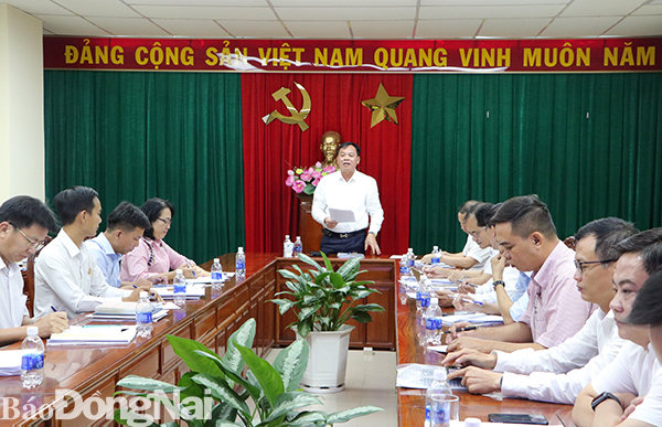 Phó chủ tịch UBND tỉnh Võ Tấn Đức phát biểu kết luận buổi làm việc