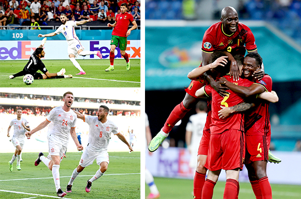 Pháp, Tây Ban Nha, Bỉ càng đá càng hay tại EURO 2020. Ảnh: UEFA
