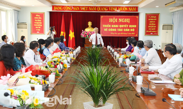 Bí thư Tỉnh ủy Nguyễn Phú Cường phát biểu tại hội nghị (Ảnh: Huy Anh)