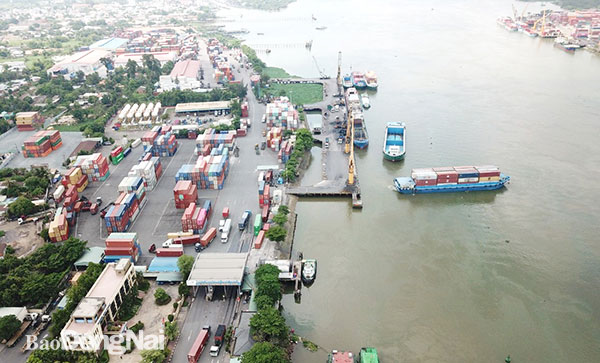 Bên cạnh nhân lực thì Việt Nam cần phát triển hạ tầng logistics để phục vụ tốt hơn cho doanh nghiệp. Trong ảnh: Bốc dỡ hàng hóa xuất, nhập khẩu tại Cảng Đồng Nai. Ảnh: Vương Thế