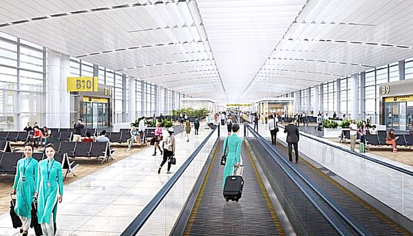 Sân bay Long Thành được xây dựng với quy mô phục vụ 100 triệu lượt hành khách mỗi năm