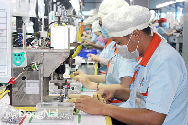 Sản xuất tại Công ty TNHH Kyokuto Việt Nam ở Khu công nghiệp Nhơn Trạch 3 giai đoạn 2 (H.Nhơn Trạch)