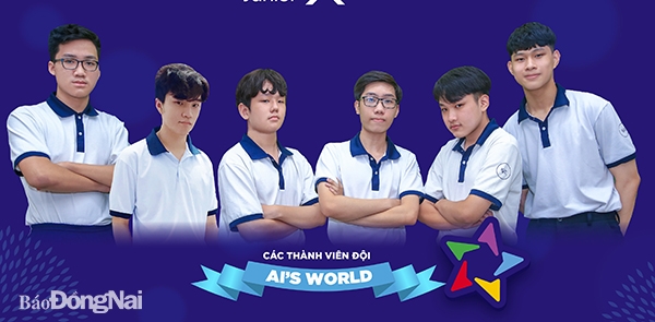 AI’S WORLD của Trường THPT Lê Quý Đôn - Tân Mai (TP.Biên Hòa) là một trong hai đội của Đồng Nai nằm trong tốp 20 đội tuyển xuất sắc nhất cuộc thi Cúp sáng tạo - Imagine Cup Junior Việt Nam 2022