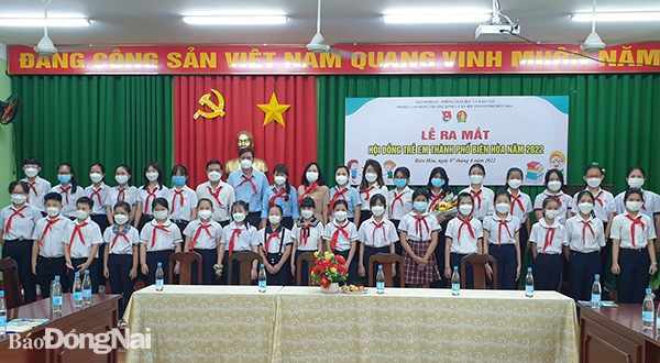Hội đồng trẻ em TP.Biên Hòa ra mắt (Ảnh: CTV) 