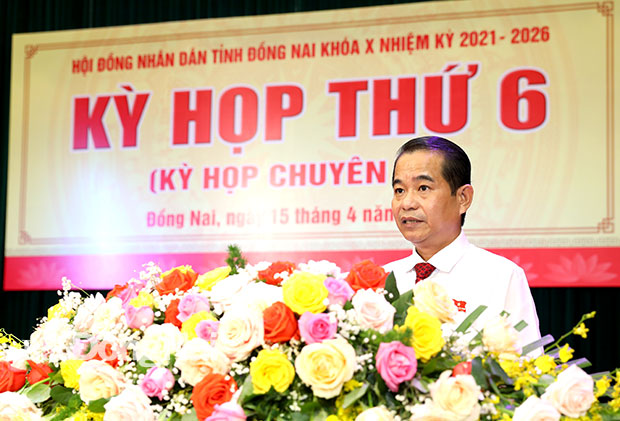 Chủ tịch HĐND tỉnh Thái Bảo phát biểu bế mạc kỳ họp chuyên đề
