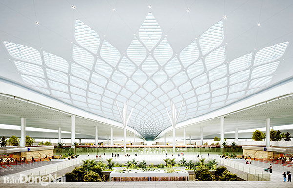 Sân bay Long Thành sở hữu đầy đủ các tiềm năng để phát triển thành phố sân bay cũng như vùng đô thị sân bay Long Thành. Trong ảnh: Mô hình phối cảnh nhà ga hành khách sân bay Long Thành
