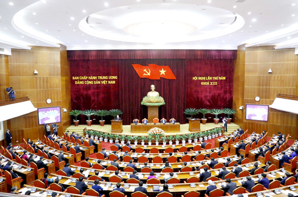 Hội nghị lần thứ 5 Ban chấp hành Trung ương Đảng khóa XIII  Ảnh:TTXVN