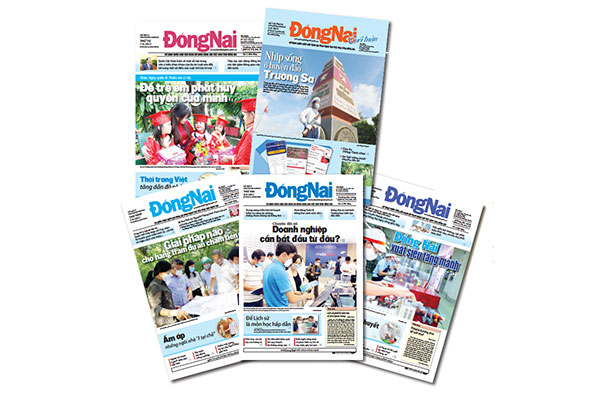 Một số trang bìa Báo Đồng Nai được cải tiến theo hướng hiện đại từ ngày 1-6-2022
